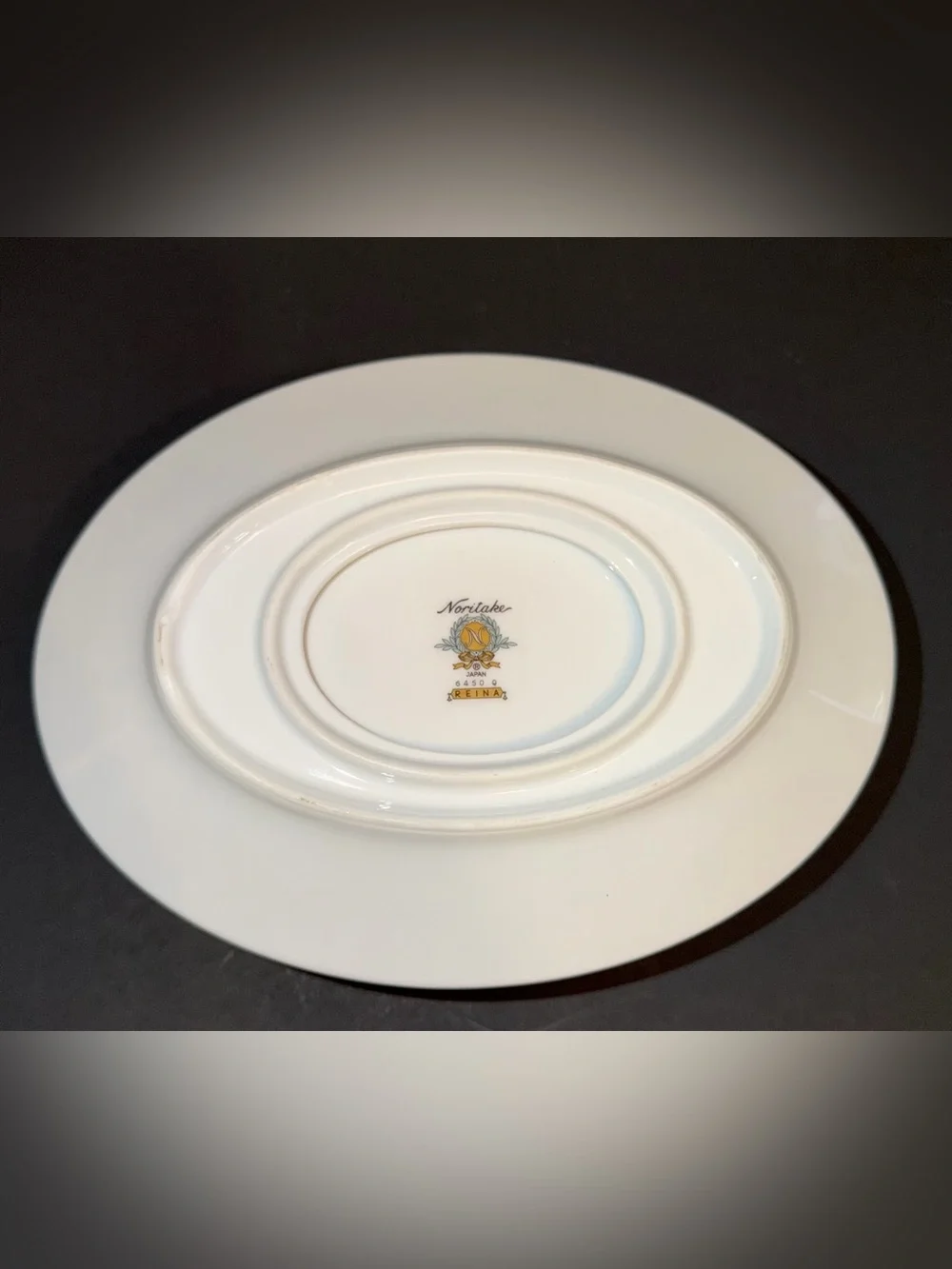 Noritake China Reina Gravy Boat 9”x7” W/ Underplate Floral‎ Platinum Rim 6450Q